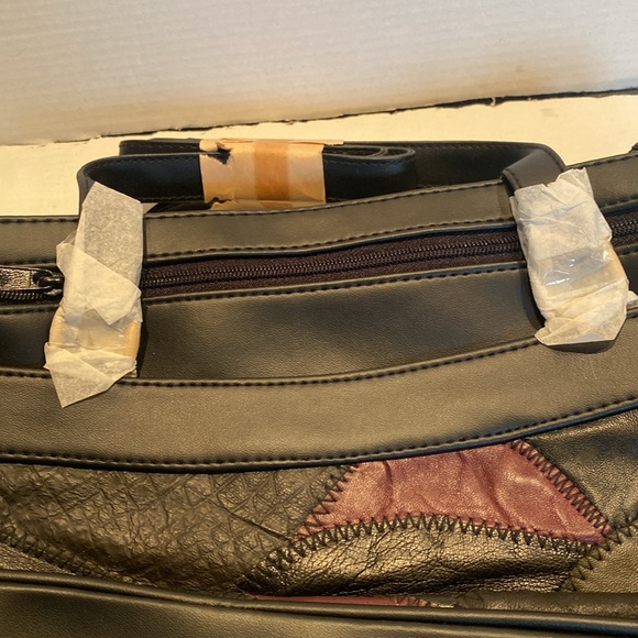 NWT & Vintage 1990s Leather Patchwork Bag - Picture 4 of 7